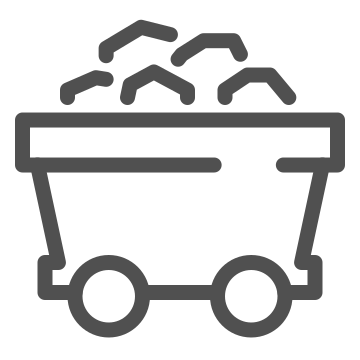 Coal, energy, extraction icon