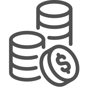 Coins, currency, finance icon