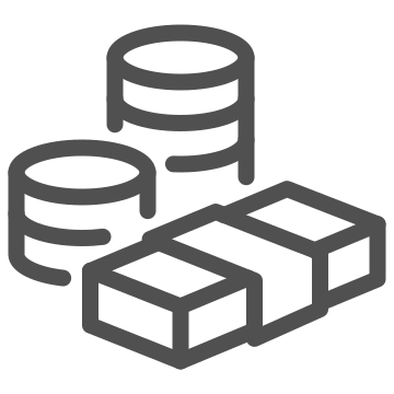 Coins, currency, finance icon