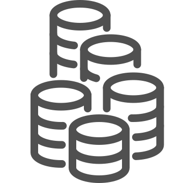 Coins, currency, finance icon