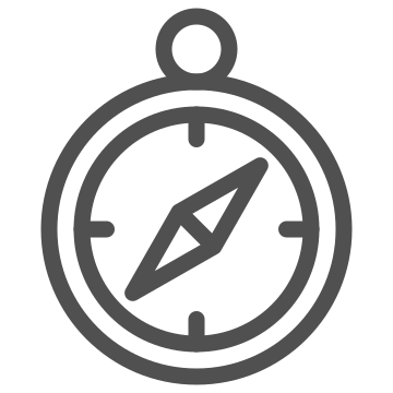 Compass, direction, explore icon