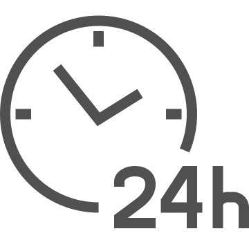 24 hours, availability, communication icon