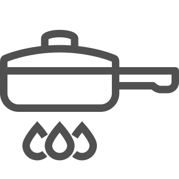 Cooking, food preparation, heat icon