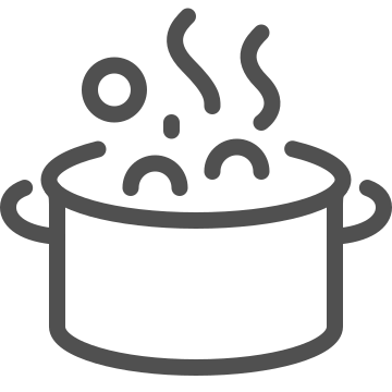 Boiling, cooking, cuisine icon