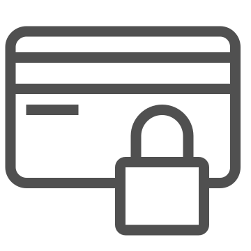 Credit card, finance, lock icon