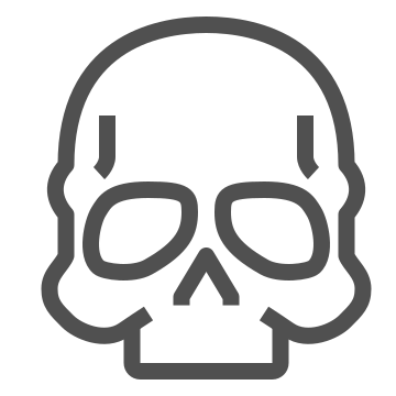 Crime, danger, death icon