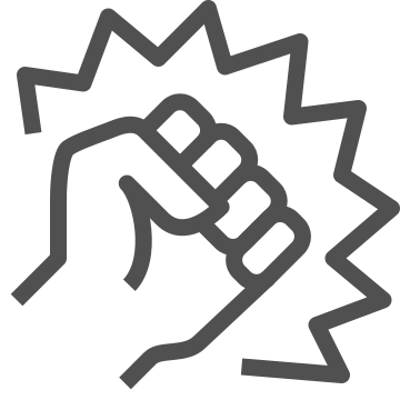 Assault, conflict, crime icon