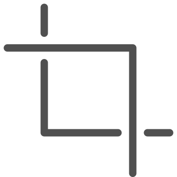 Adjustment, aspect ratio, crop icon