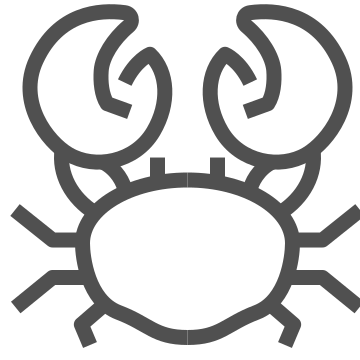 Crab, crustacean, food icon
