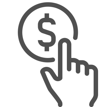 Click, currency, dollar icon
