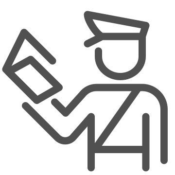 Border, customs, inspection icon