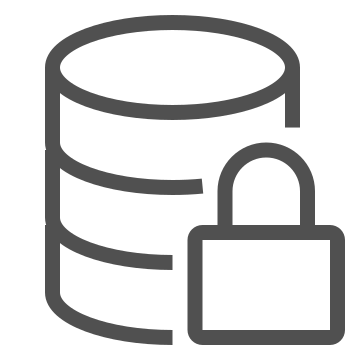 Data, database, locked icon