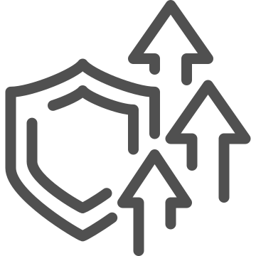 Arrows, defense, enhancement icon