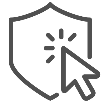 Click, cursor, defense icon