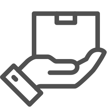Courier, delivery, hand icon