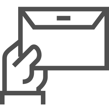 Courier, delivery, hand icon