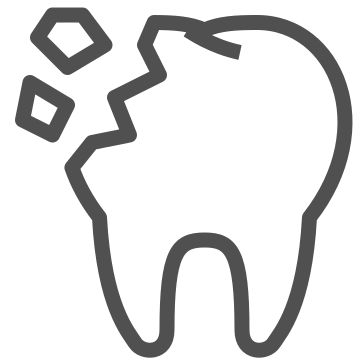 Cavity, decay, dental care icon
