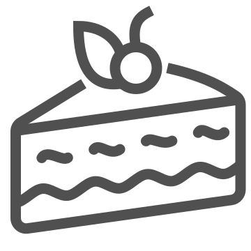 Cake, cherry, cream icon