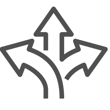 Arrows, choice, crossroads icon