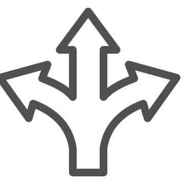 Arrows, choices, direction icon