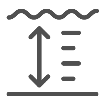 Depth, depth gauge, diving icon