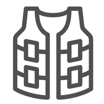 Diving, equipment, flotation icon