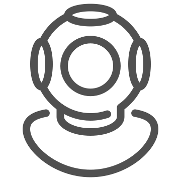 Adventure, diving, equipment icon
