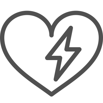 Cardiac, defibrillator, electricity icon