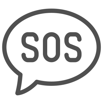 Alert, assistance, distress icon