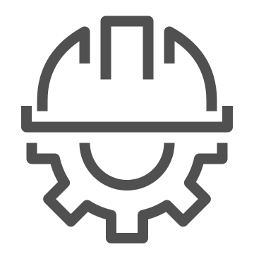 Construction, engineering, gear icon