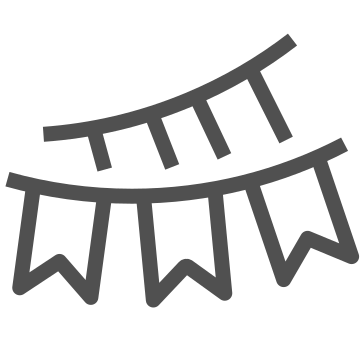 Banner, celebration, decoration icon
