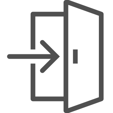 Door, egress, emergency icon