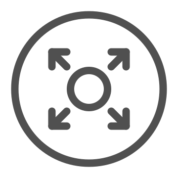 Adjustment, contact lens, eye lens icon