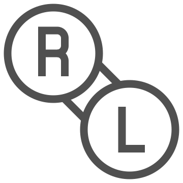 Contact lenses, corrective lenses, eye lens icon