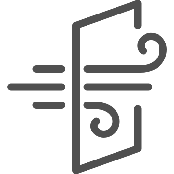 Airflow, breeze, fabric icon