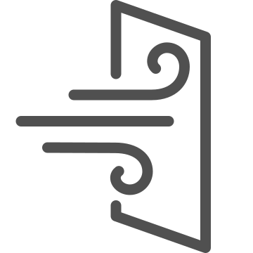 Airflow, apparel, breathable icon
