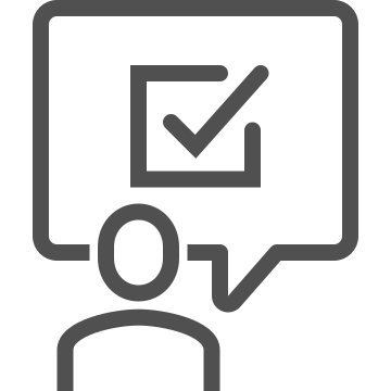 Checkmark, communication, dialogue icon