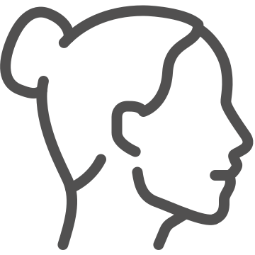 Female, gender, head icon