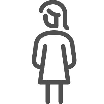 Female, gender, restroom icon