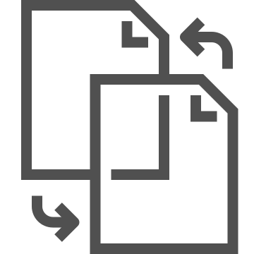 Arrows, copy, document icon