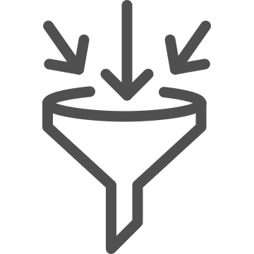 Data, filter, filtering icon