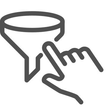 Data, filter, funnel icon