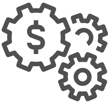 Economy, finance, gears icon