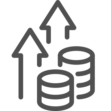 Banking, finance, growth icon