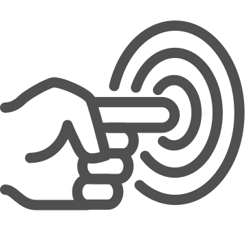 Aim, click, direction icon