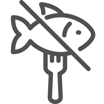 Allergen free, cooking, crossed icon