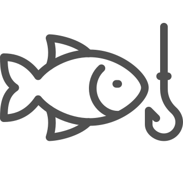Angling, aquatic, bait icon