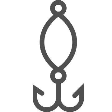 Bait, fish, fish hook icon