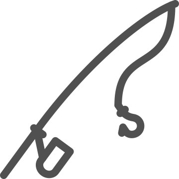 Angling, bait, casting icon