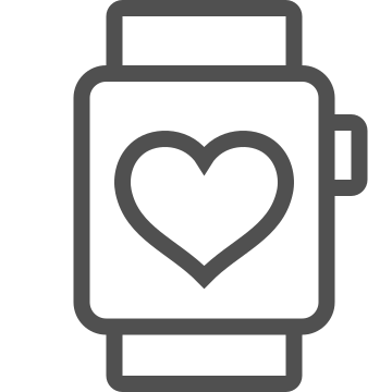 Activity tracker, biometrics, calorie counter icon